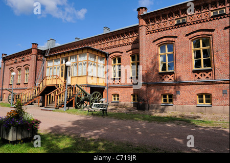 Die Garnison Clubgebäude in Hamina Stadt. Die ehemalige Residenz des Kopfes von der Imperial Finnisch Kadettenschule erbaute... Stockfoto