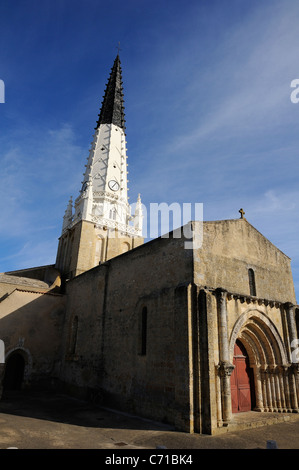 Ars En Ré Kirchturm, Ré Islan, Ile de Ré, Charente Maritime Abteilung, westlich von Frankreich Stockfoto