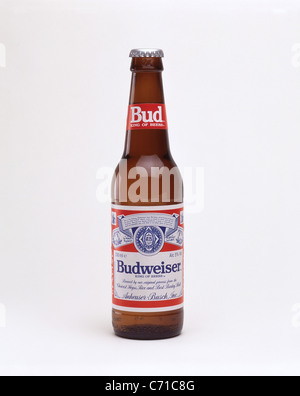 Flasche Budweiser Lagerbier, Vereinigte Staaten von Amerika Stockfoto