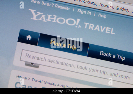 Yahoo Online-Reiseportal Stockfoto