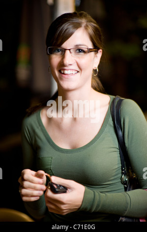 Porträts von fröhlichen Menschen in San Luis Obispo, Kalifornien. Stockfoto
