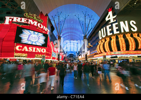Vereinigte Staaten von Amerika, Nevada, Las Vegas, der Fremont Street Experience in Downtown Las Vegas Stockfoto