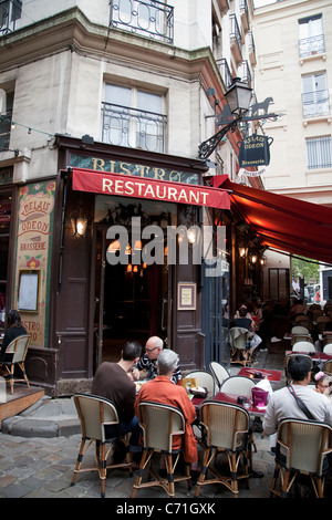 Relais-Restaurant und Cafe; Cour du Commerce St Andre Straße; Paris; Frankreich Stockfoto