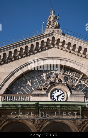 Bahnhof Gare de L'Est, Paris, Frankreich Stockfoto