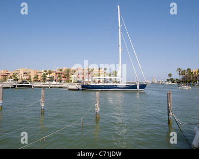 Blick auf den Hafen von Sotogrande Stockfoto