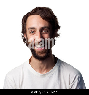 Zuversichtlich Porträt eines glücklichen jungen Mannes Stockfoto