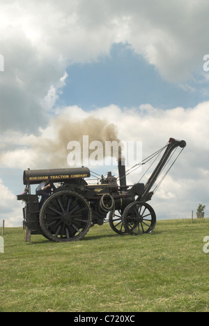 Ein Fowler 8nhp B5 Straße Lokomotive Kran Motor, 1901 gebaut und auf den South Downs bei Wiston Dampf Rallye hier abgebildet. Stockfoto