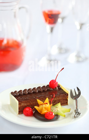 Schokoladenganache Stockfoto