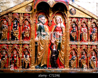 Ein Altarbild oder Retablo am Hostal de San Marco in Leon, eine historische Pilgerherberge angezeigt. Stockfoto