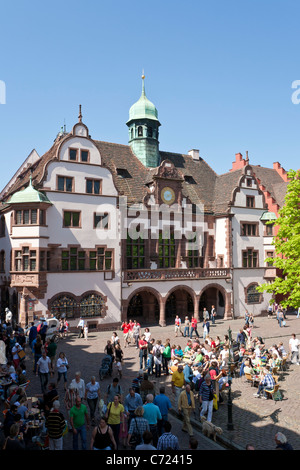 RATHAUS, FREIBURG IM BREISGAU, BADEN-WÜRTTEMBERG, DEUTSCHLAND Stockfoto