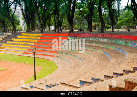 Revolutionäre Graffiti, Lezama Park, San Telmo, Buenos Aires, Argentinien Stockfoto