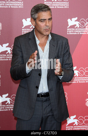 GEORGE CLOONEY DIE IDEN DES MÄRZ FOTOTERMIN. 68. Venedig FILM FESTIVAL LIDO Venedig Italien 31. August 2011 Stockfoto