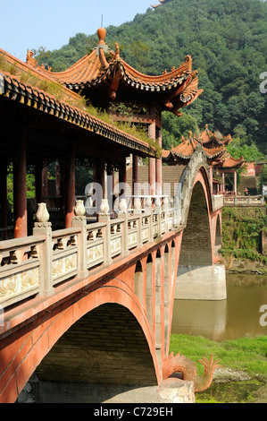 Haoshang Brücke, Dafo, Leshan, China Stockfoto