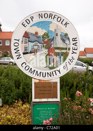 Bildhaft anmelden Staithe Street Wells als nächstes das Meer für EDV-Gemeinde des Jahres 2005 Stockfoto