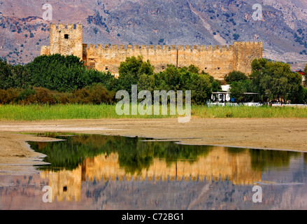 Frangocastelo, im Osten von der abgelegenen und "wild" Region Sfakia, im Süden der Präfektur Chania, Kreta, Griechenland Stockfoto