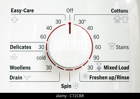 Waschmaschine Programm Dial Stockfoto