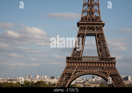 Mittleren Bereich des Eiffelturms, Paris, Frankreich Stockfoto