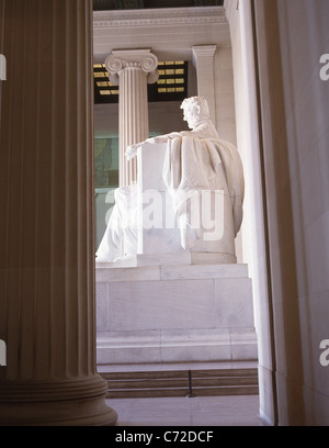 Abraham Lincoln-Statue, Lincoln Memorial, West Potomac Park, Washington DC, Vereinigte Staaten von Amerika Stockfoto