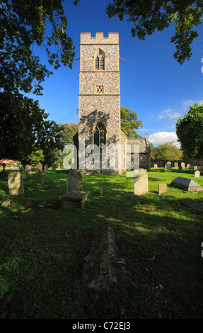 St Andrews Kirche am Kirby Bedon in Norfolk. Stockfoto