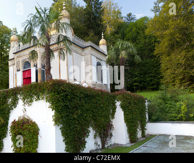 Maurische Kiosk am Schloss Linderhof, Bavaria, Germany, Europe Stockfoto