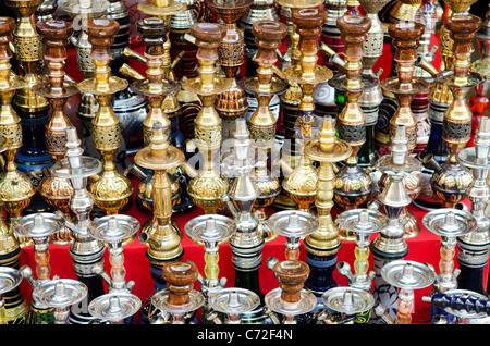 Narguileh-Shisha-Wasserpfeifen in Kairo Ägypten Stockfoto