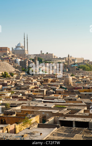 Stadt der Toten und der Zitadelle in Kairo Ägypten Stockfoto