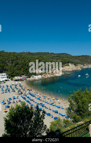 Strand von Puerto San Miguel, Ibiza, Spanien Stockfoto