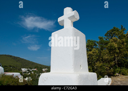 Kirche von Santa Eulalia, Ibiza, Balearen, Spanien Stockfoto