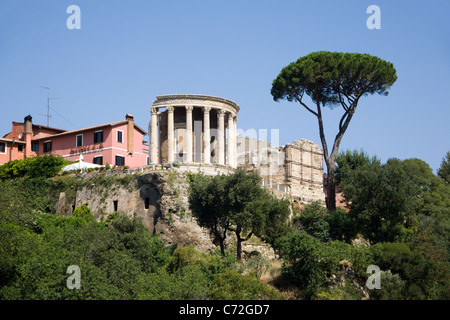 Tempel der Vesta, Villa Gregoriana.Tivoli, Region Latium, Provinz Rom, Italien. Stockfoto