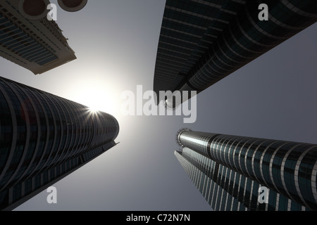 Hochhäusern downtown in Dubai Stockfoto