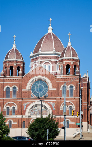 Historische Kirche in der Innenstadt von Zanesville Stockfoto