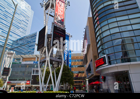 Das Staples Center und Nokia Plaza-Komplex in Los Angeles California Stockfoto