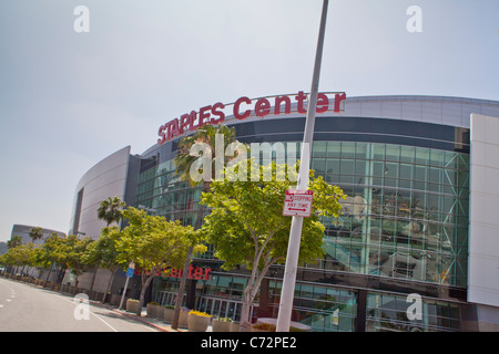 Das Staples Center und Nokia Plaza-Komplex in Los Angeles California Stockfoto