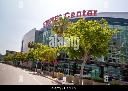 Das Staples Center und Nokia Plaza-Komplex in Los Angeles California Stockfoto