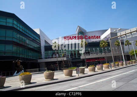 Das Staples Center und Nokia Plaza-Komplex in Los Angeles California Stockfoto