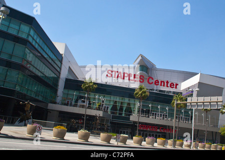 Das Staples Center und Nokia Plaza-Komplex in Los Angeles California Stockfoto