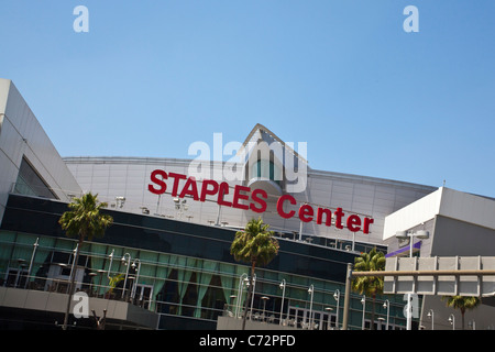 Das Staples Center und Nokia Plaza-Komplex in Los Angeles California Stockfoto