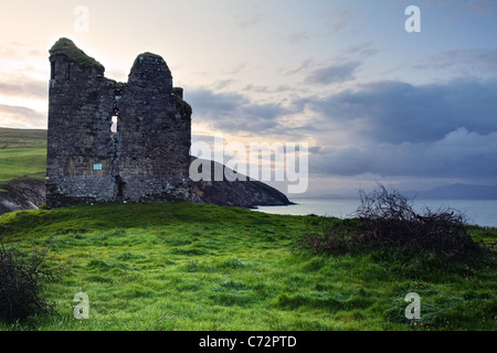 Minard Castle, Dingle Bay, Halbinsel Dingle, County Kerry, Irland Stockfoto