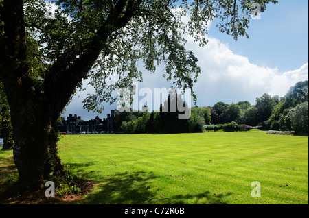 Parkanlage in Ashford Castle, Cong, County Galway, Irland Stockfoto