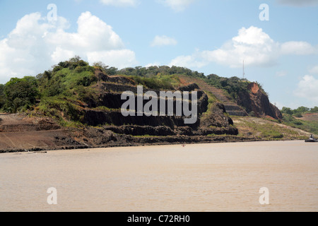 Gaillard Ausschneiden "oder" Corte Culebra, der engsten Stelle des Panama-Kanals Stockfoto