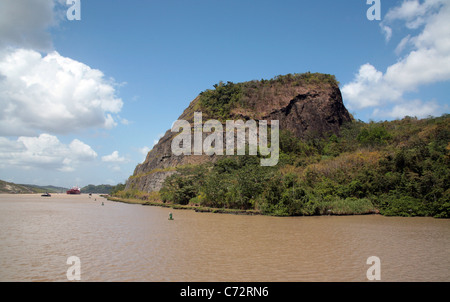 Gaillard Ausschneiden "oder" Corte Culebra, der engsten Stelle des Panama-Kanals Stockfoto