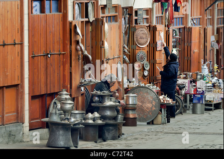 Basar mit Kupfer Kunsthandwerk Gaziantep-Türkei Stockfoto