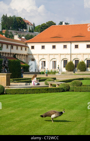 Park in Wallenstein-Palais, Haus des tschechischen Senats, Prag, Tschechische Republik, Europa Stockfoto