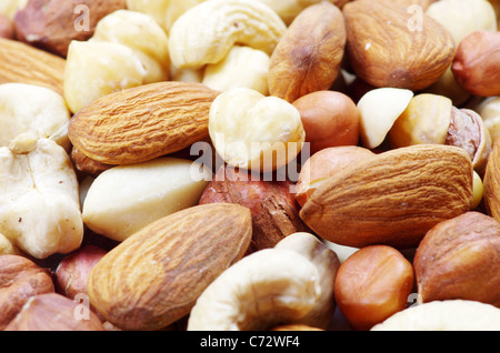 Nussmischung auf einem Hintergrund Stockfoto