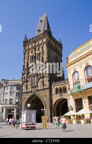 Pulverturm in Old Town, Prag, Tschechische Republik, Europa Stockfoto