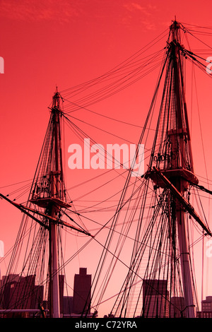 USA Massachusetts Boston Charlestown USS Constitution "Old Ironsides" (Detail) Stockfoto