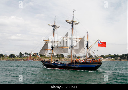 Earl of Pembroke: drei Masten barque(UK), Woche der Golf von Morbihan (Bretagne, Frankreich). Stockfoto