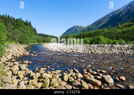 Der Fluss Nevis, Glen Nevis, Lochabar, Schottisches Hochland, Schottland, UK Stockfoto