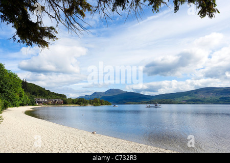 Der Strand von Luss am westlichen Ufer des Loch Lomond, Argyll and Bute, Scotland, UK Stockfoto