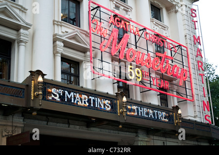 St.-Martins Theater zeigt Agatha Christies Mausefalle, Covent Garden, London, UK Stockfoto